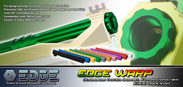 EDGE Custom - Hi-Capa 5.1 - "WARP" Aluminum Threaded Outer Barrel