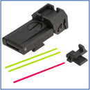 KF Airsoft - 5.1 Hi-Capa- Steel CNC Sight Set w/ Fiber Optic