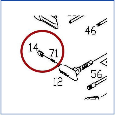 ASG - CZ P-09 - Safety Pin and Spring -  Part #14/71