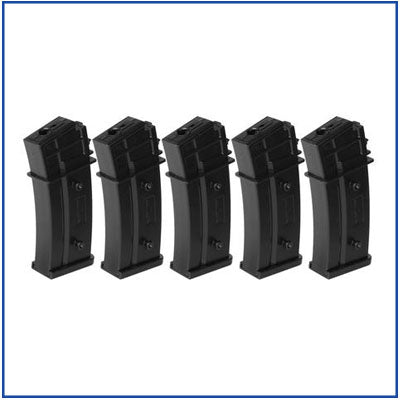 H&K G36 Mid Capacity Magazine - 140rd - Box Set of 5