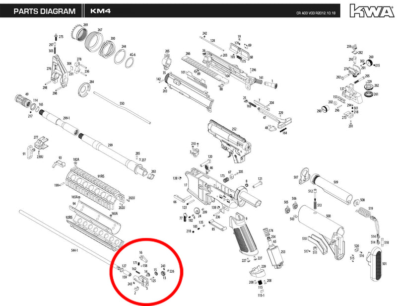KWA - 2GX KM4 AEG - Replacement Parts