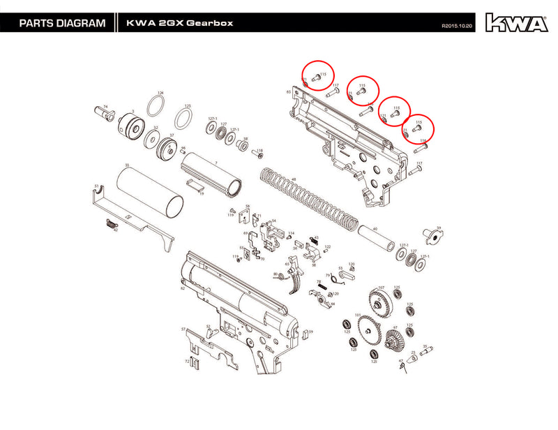 KWA - 2GX KM4 AEG - Replacement Parts
