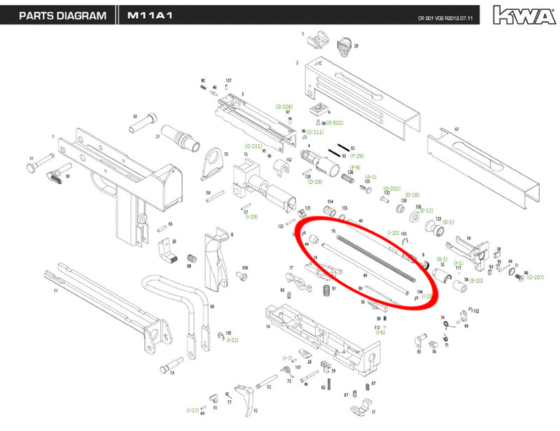 KWA - M11A1 - Replacement Parts