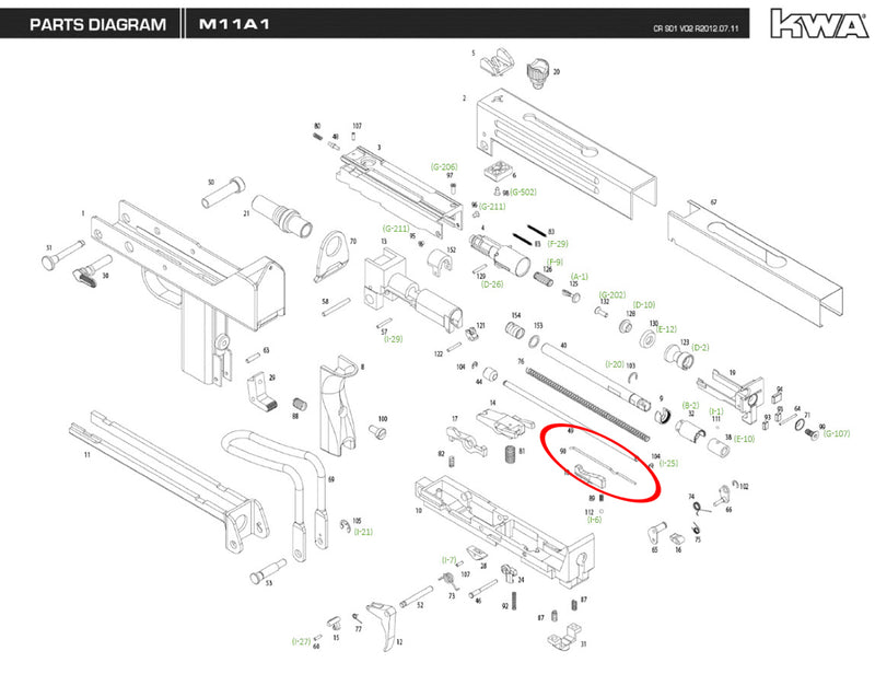 KWA - M11A1 - Replacement Parts