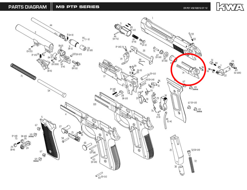 KWA - M9 Series - Replacement Parts