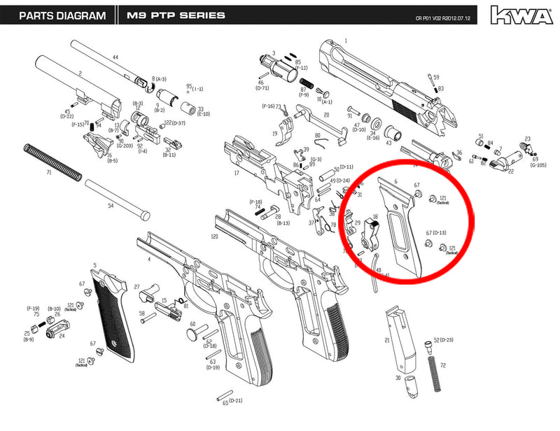 KWA - M9 Series - Replacement Parts