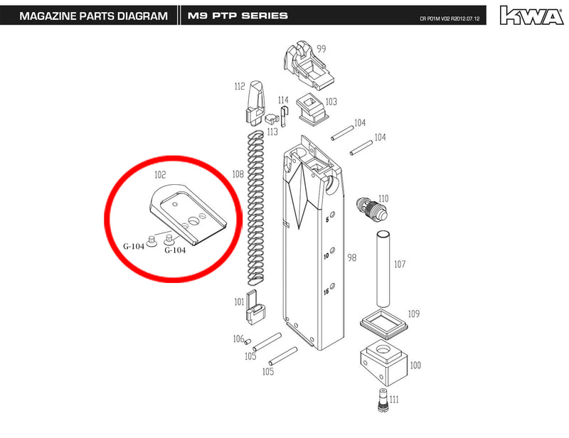 KWA - M9 Series - Replacement Parts