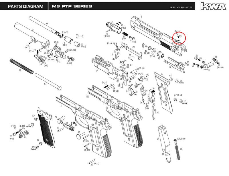 KWA - M9 Series - Replacement Parts