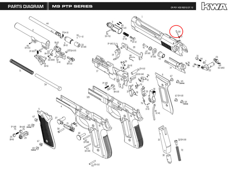 KWA - M9 Series - Replacement Parts