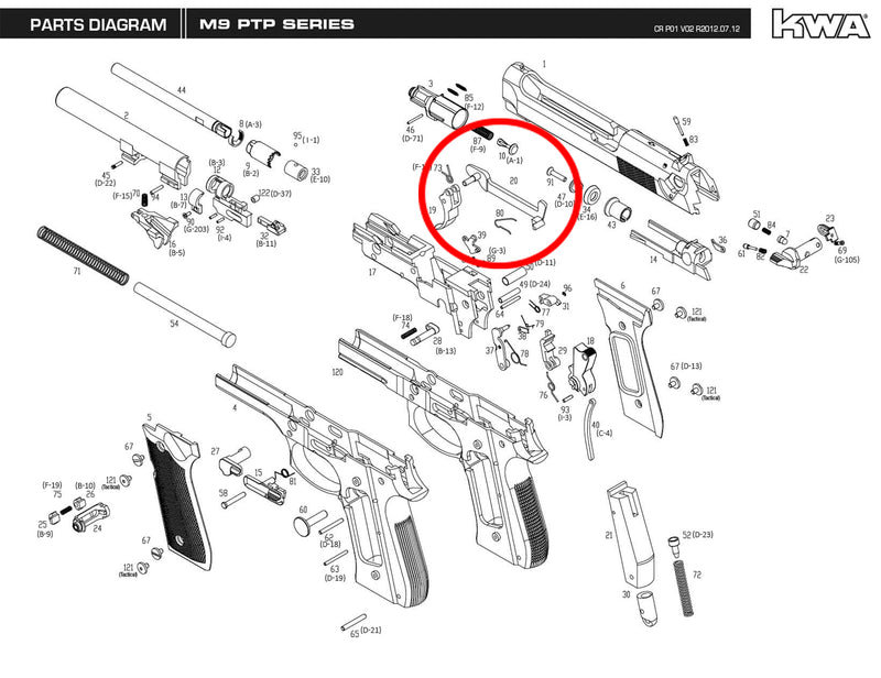 KWA - M9 Series - Replacement Parts