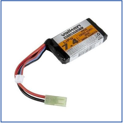 Valken 7.4v 1300mAh 30c PEQ Brick LiPo