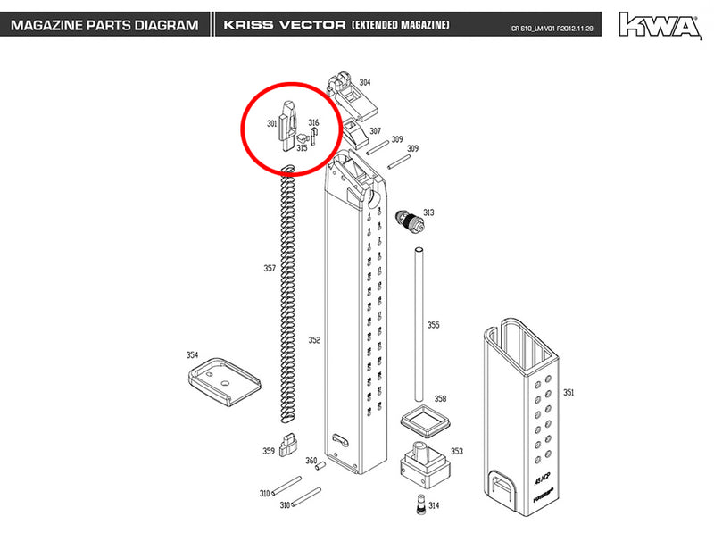 KWA - Kriss Vector GBB - Replacement Parts